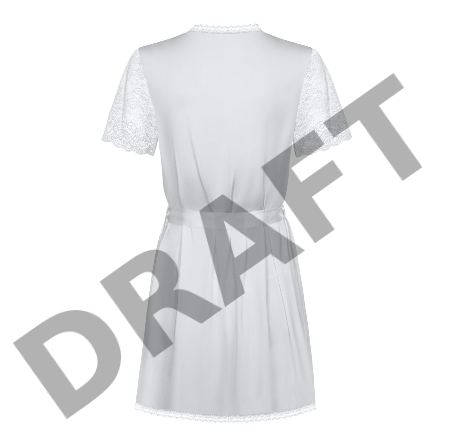 Пеньюар с кружевными рукавами и трусики черные Miamor (Obsessive)