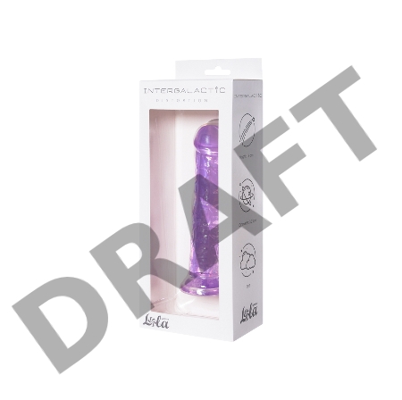 Фиолетовый фаллоимитатор Distortion - 18 см.