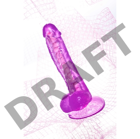 Реалистичный фаллоимитатор A-Toys by TOYFA Celiam, TPE, фиолетовый, 20,5 см