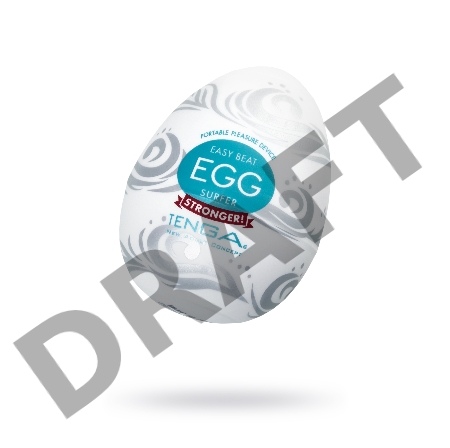 Нереалистичный мастурбатор TENGA №12 Surfer, TPE, белый, 6,1 см