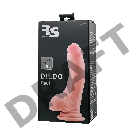 Реалистичный фаллоимитатор на присоске TOYFA RealStick Elite, TPR, телесный, 19 см