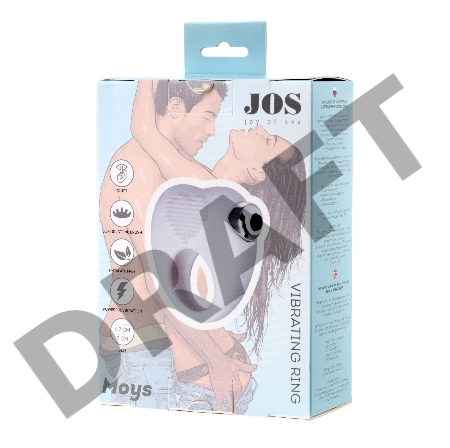 Виброкольцо для продления полового акта JOS MOYS, силикон, белое, 6,7 см