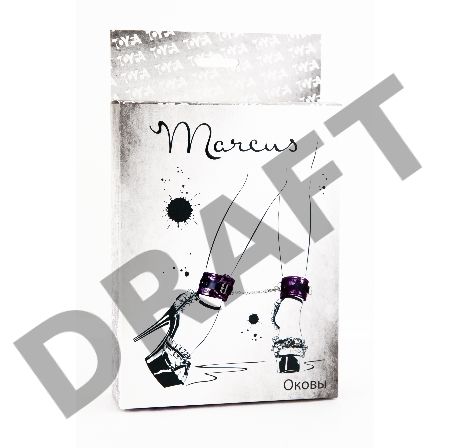 Кружевные поножи TOYFA Marcus, пурпурный, 46 см.