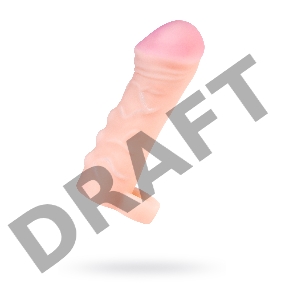 Насадка ToyFa XLover Increase+ для увеличения размера, реалистичная, с кольцом, TPR, телесный 16 см