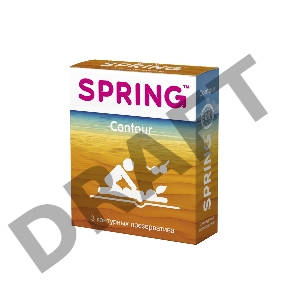 Презервативы Spring Contour, контурные, латекс, 17,5 см, 3 шт