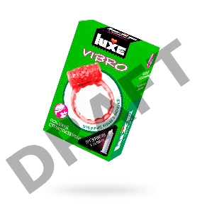 Виброкольцо LUXE VIBRO Поцелуй стриптизерши + презерватив, 1 шт, 18 см