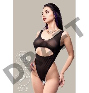 Эротическое боди Waname Lightness черное (50-52)