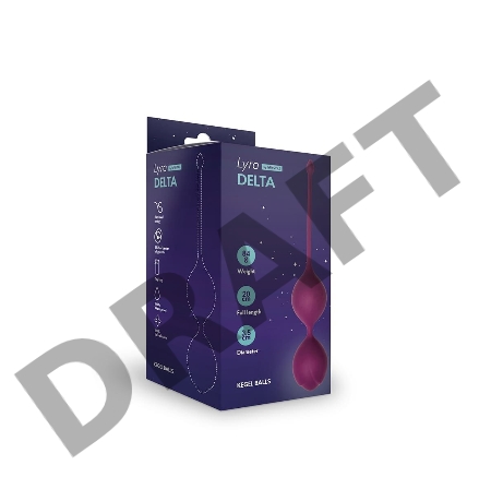 Шарики Кегеля со смещенным центром тяжести Delta, 3,5 x 20 см , цвет сливовый