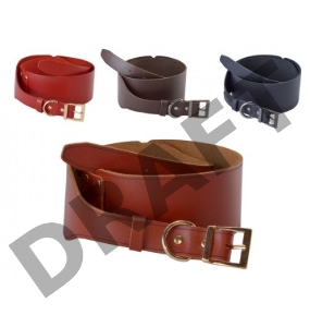 Ремень из натуральной кожи карамельного цвета - размер XS