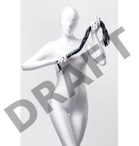 Флоггер Anonymo #0005, PU кожа, черный, 64 см