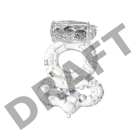 Виброкольцо TOYFA, TPE, прозрачный