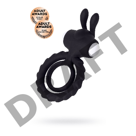 Эрекционное кольцо на пенис JOS BAD BUNNY, силикон, черный, 9 см