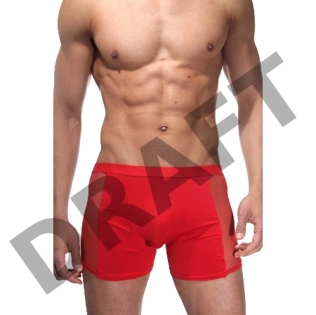 Трусы мужские гладкие боксеры красного цвета