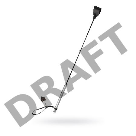 Стек с металлической рукоятью, модель 2 Pecado BDSM, натуральная кожа, черный