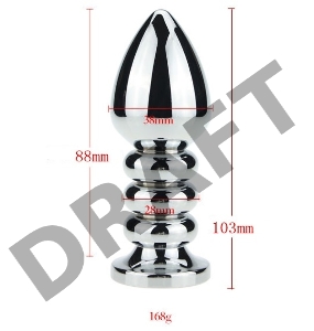 Серебристая фигурная анальная пробка с прозрачным кристаллом - 10,3 см.