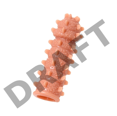 Насадка KOKOS реалистичная с дополнительной стимуляцией, TPE, телесная, 12.7 см