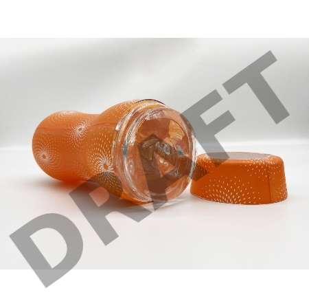 Прозрачный рельефный мастурбатор A-Loving со спиралевидным рельефом