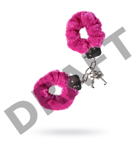 Наручники TOYFA Theatre, меховые, розовые, 28 см.