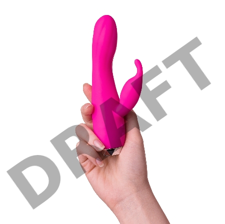 Вибратор с клиторальным стимулятором L'EROINA, силикон, розовый, 17 см