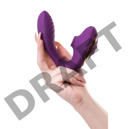 Массажер с двойной стимуляцией L'EROINA by TOYFA Mave, силикон, фиолетовый, 14 см