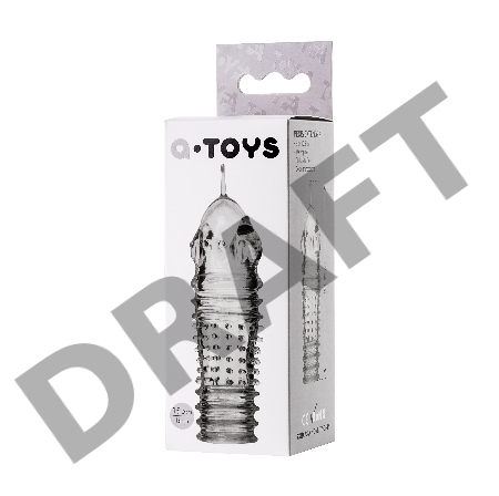 Насадка на пенис TOYFA A-Toys Baldi, TPR, прозрачный, 15,3 см