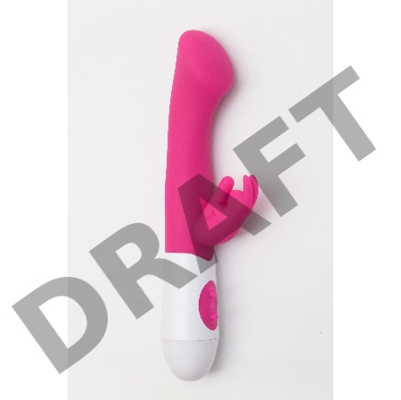 Розовый силиконовый стимулятор точки G - 19 см. 