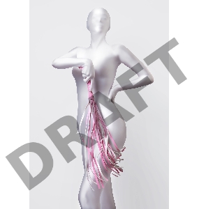 Флоггер Anonymo #0006, PU кожа, розовый, 64 см