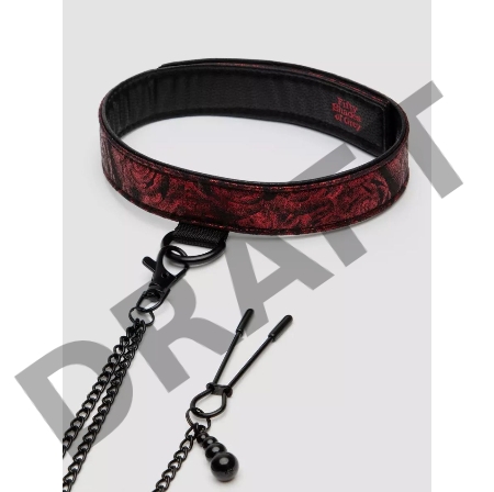 Fifty Shades of Grey Sweet Anticipation Двусторонние зажимы для сосков с ошейником