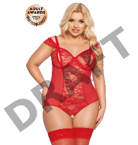 Боди SoftLine Collection Dora, красный, XL