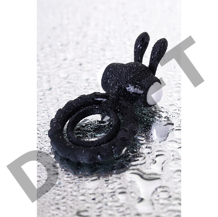 Эрекционное кольцо на пенис JOS BAD BUNNY, силикон, черный, 9 см