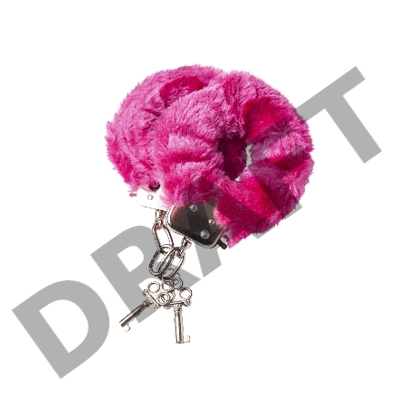Наручники TOYFA Theatre, меховые, розовые, 28 см.