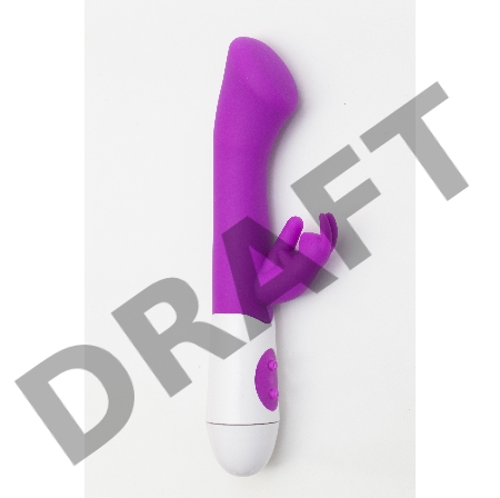 Фиолетовый силиконовый стимулятор точки G - 19 см.