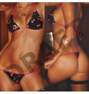 Вишневое бикини с юбочкой CHERRY TASTE