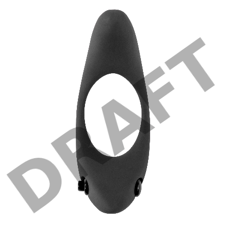 Черное эрекционное виброкольцо Lunar