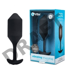 Черная пробка для ношения с вибрацией Snug Plug 4 - 14 см.