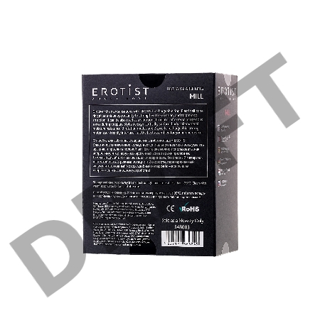 Виброкольцо Erotist Mill, силикон, черный, 8,5 см, Ø 2,6 см