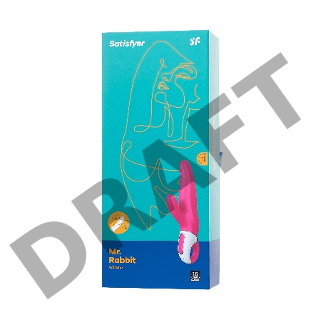 Нереалистичный вибратор Satisfyer Vibes Mr. Rabbit, силикон, красный, 22,1 см.