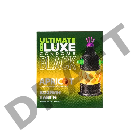 Презервативы Luxe BLACK ULTIMATE Хозяин Тайги (Абрикос)
