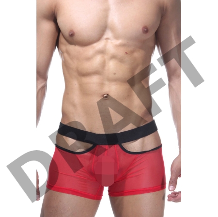 Трусы мужские боксеры красные с вырезами