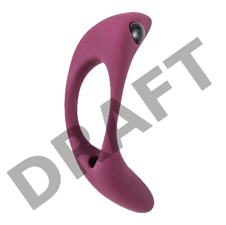 Бордовое эрекционное виброкольцо Lunar