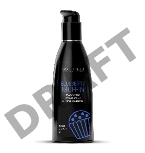 Лубрикант на водной основе с ароматом черничного маффина Wicked Aqua Blueberry Muffin - 60 мл.