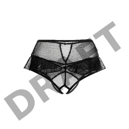 Эротические трусики с высокой посадкой Erolanta Lana, черный (54-56)