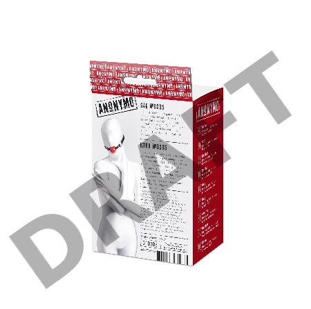 Кляп Anonymo #0305, TPR, красный, 64 см