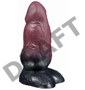 Коричневый фаллоимитатор оборотня Рэй medium - 24,5 см.