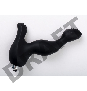 Черный вибратор для стимуляции точки G и клитора