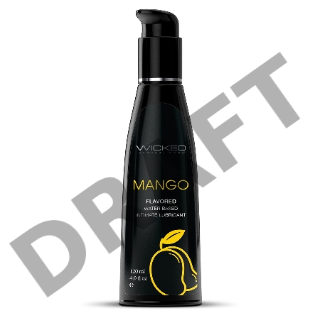 Лубрикант на водной основе с ароматом манго Wicked Aqua Mango - 120 мл.