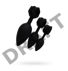 Набор анальных плагов Bathmate Anal Training Plugs, силикон, чёрный