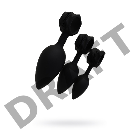 Набор анальных плагов Bathmate Anal Training Plugs, силикон, чёрный