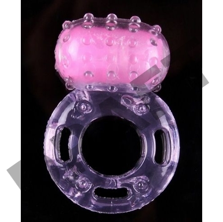 Розовое виброкольцо с пупырышками