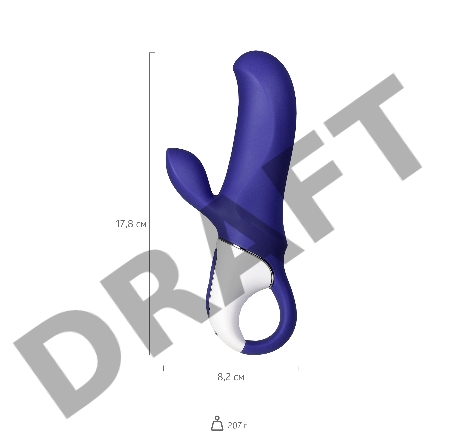 Нереалистичный вибратор Satisfyer Vibes Magic Bunny, силикон, фиолетовый, 17,7 см.